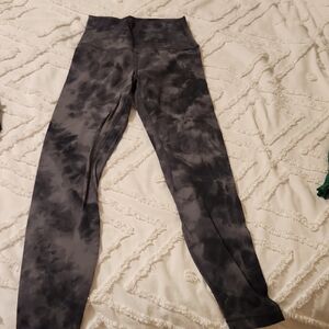 Lululemon Athletica Black Tie-Dye Leggings